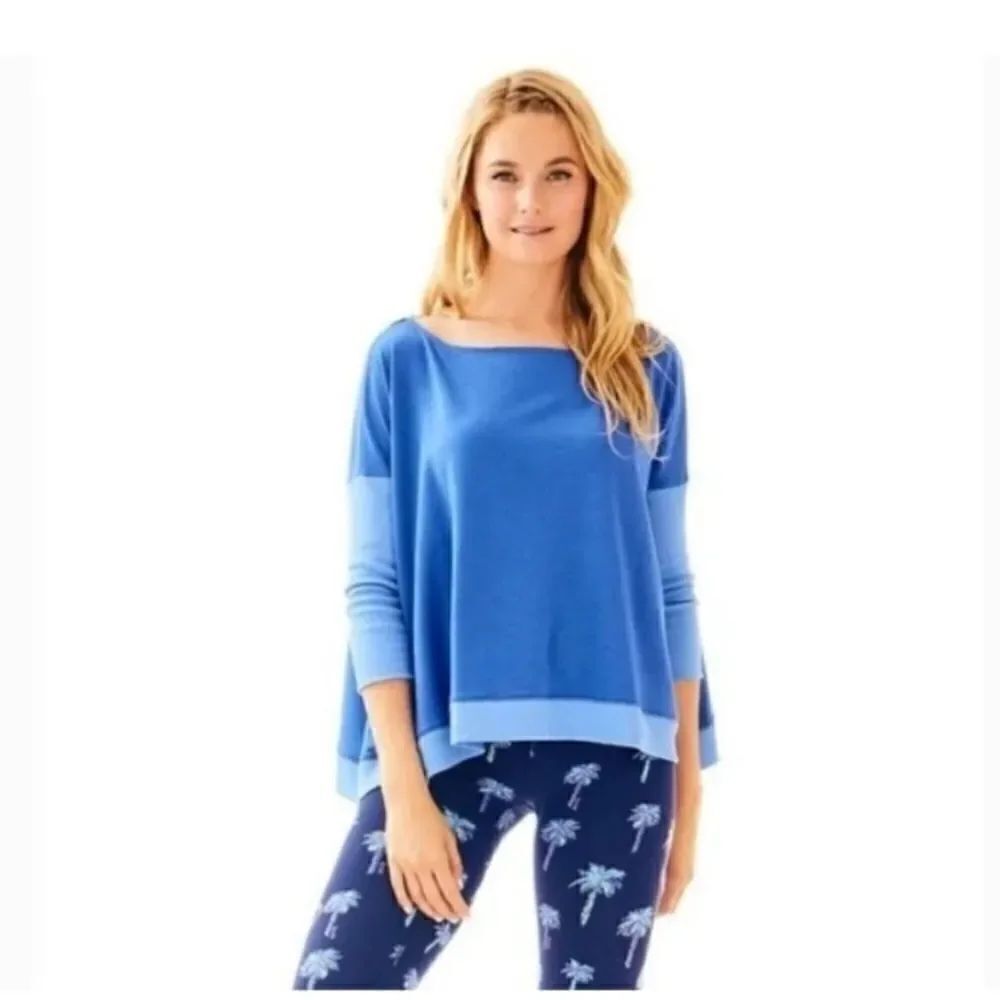 Lilly Pulitzer Shiloh Poncho Sweater - Beckon Blue